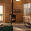 Drolet Deco Nano Wood Burning Stove with sleek modern design